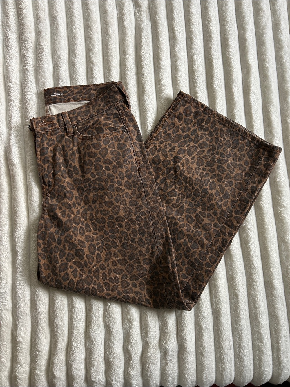 Brown Leopard Print Pants
